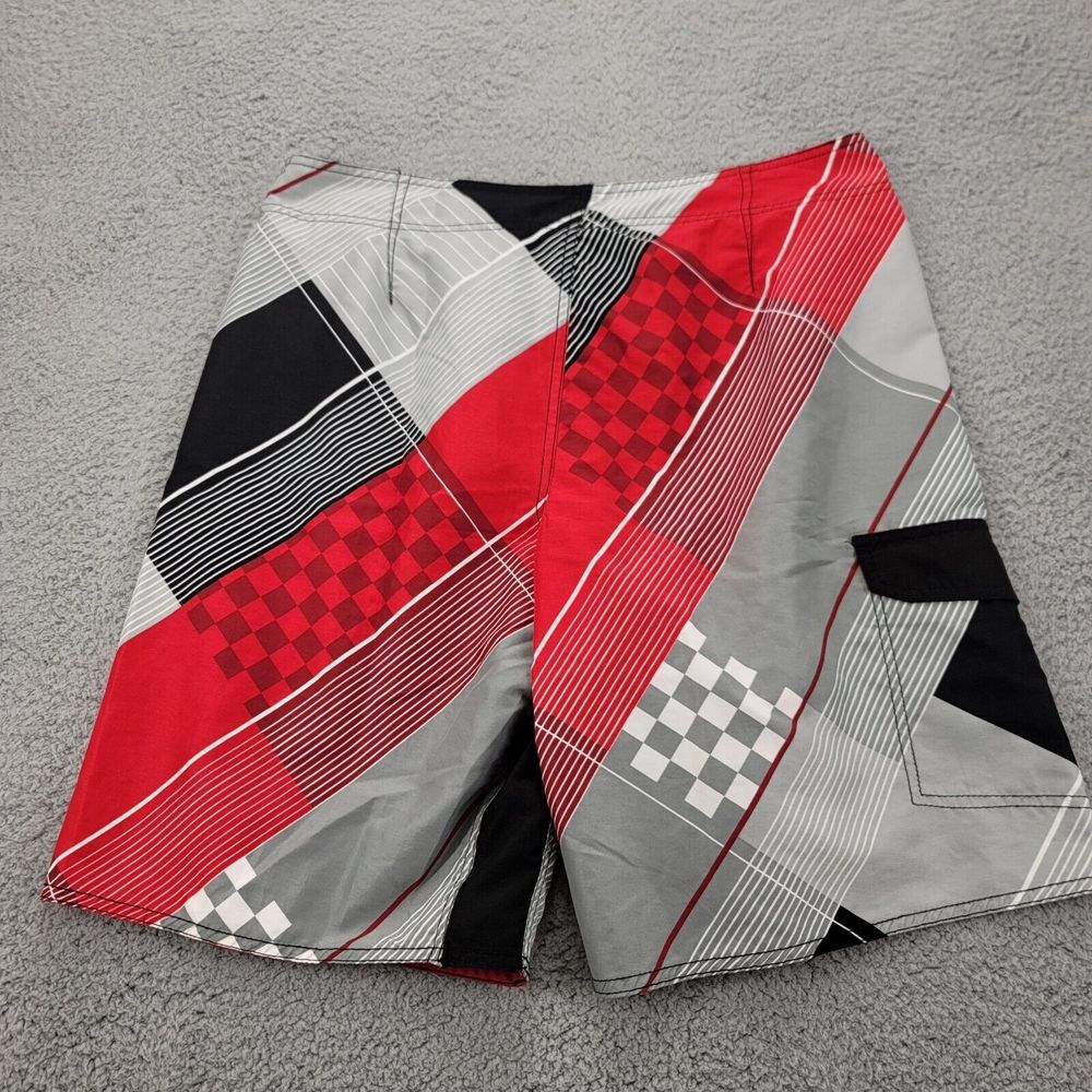 Mission‎ Bay Shorts Mens 34 Red Gray Black Board Shorts